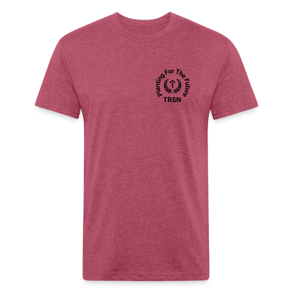 PFTF - Fitted T-Shirt - heather burgundy