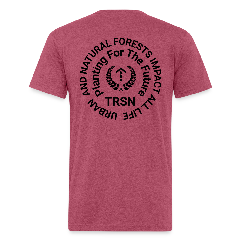 PFTF - Fitted T-Shirt - heather burgundy