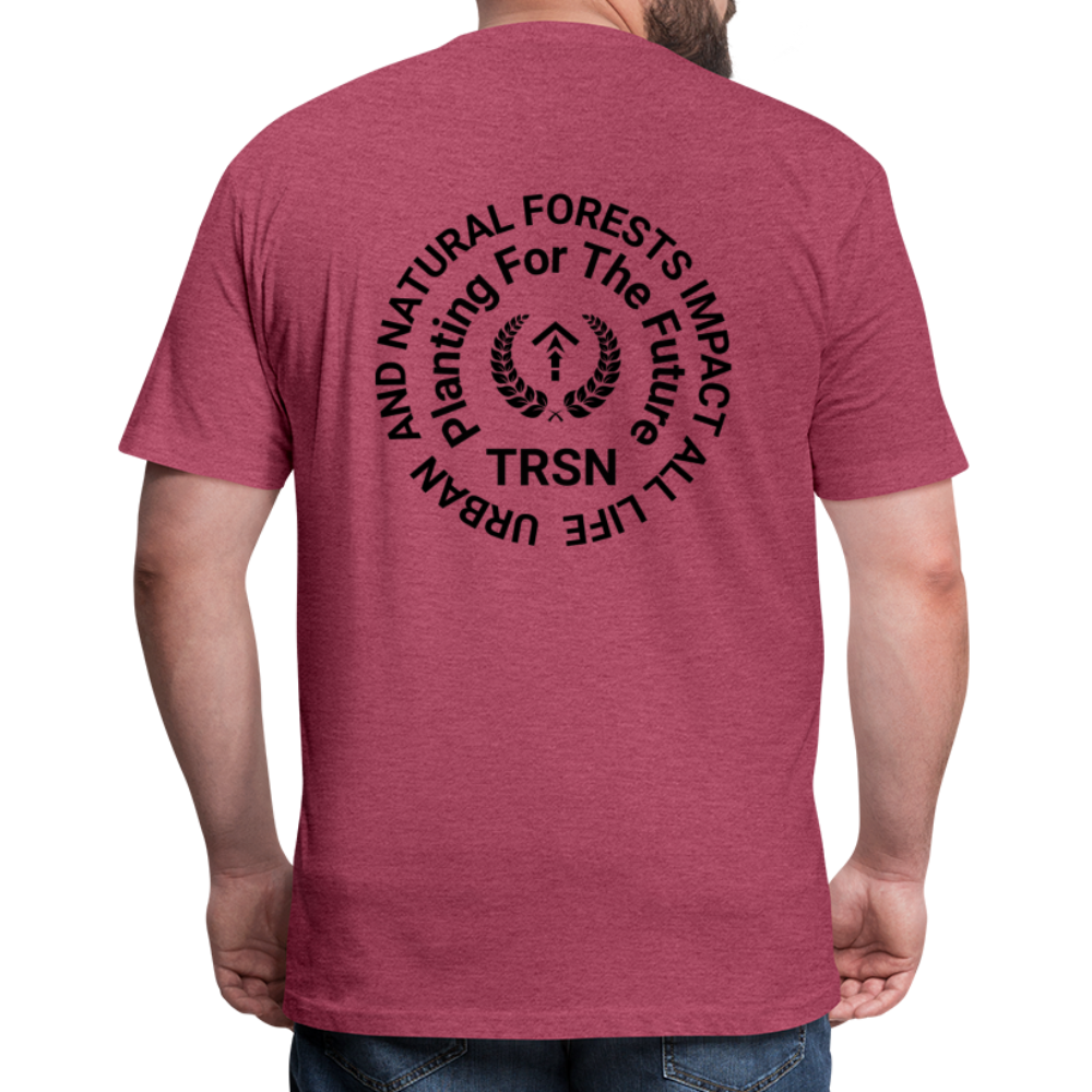 PFTF - Fitted T-Shirt - heather burgundy