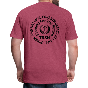 PFTF - Fitted T-Shirt - heather burgundy