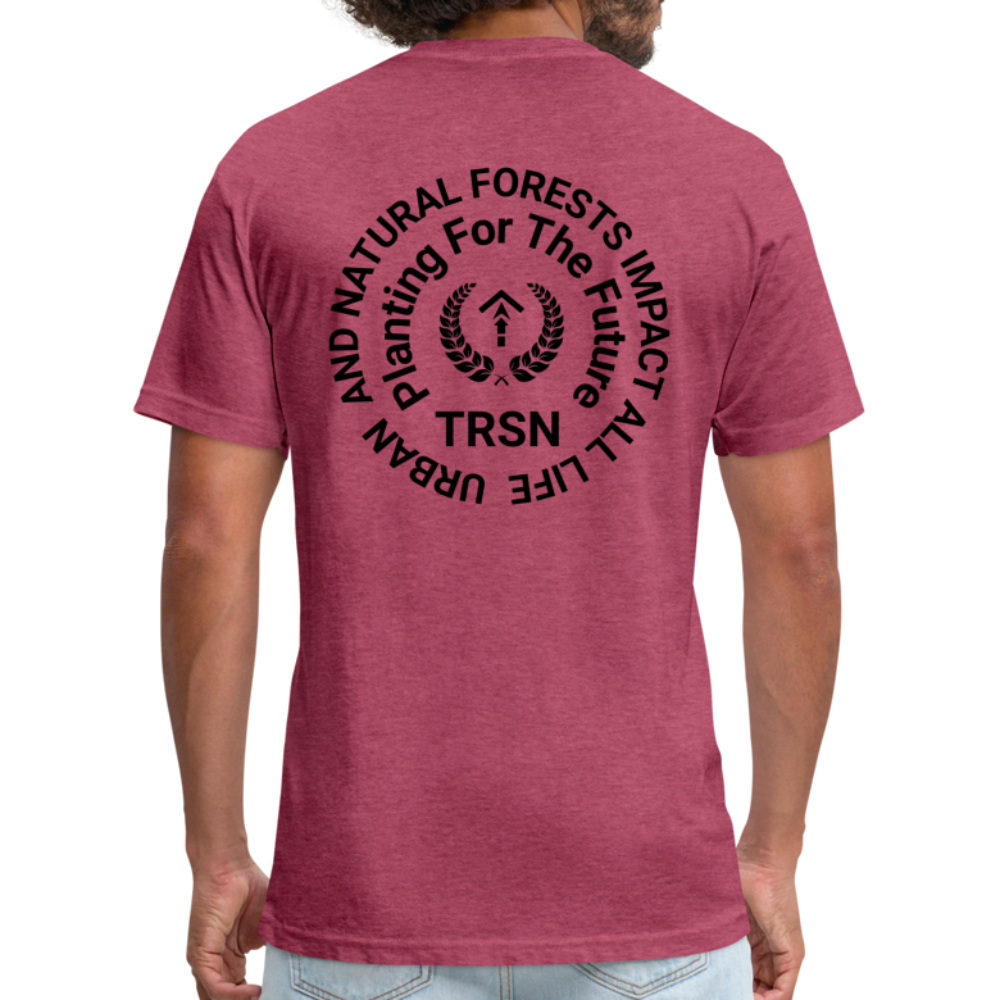 PFTF - Fitted T-Shirt - heather burgundy