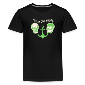 Anchored - Kids' T-Shirt - black