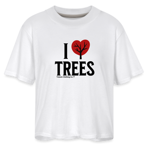 I Love Trees - Women's Boxy Tee - white