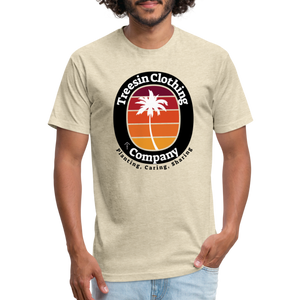 Palm Tree - Fitted T-Shirt - heather cream