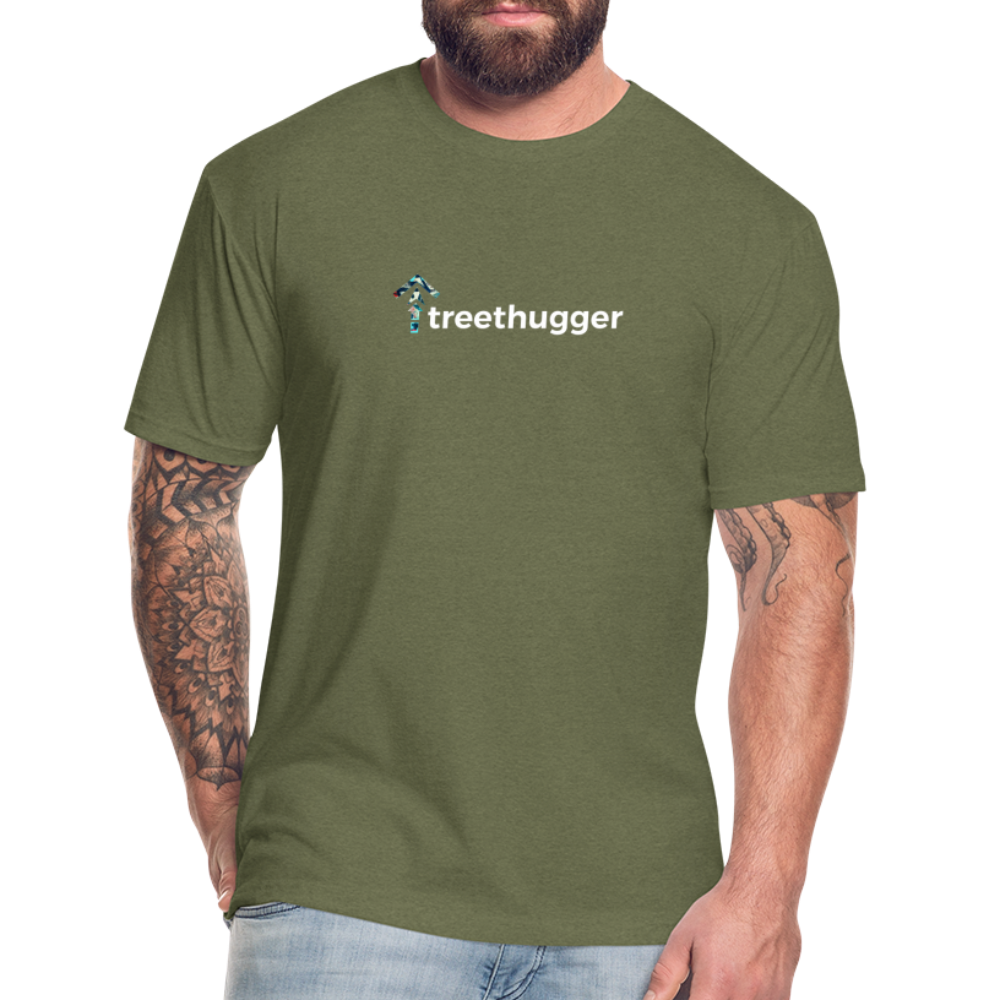 Treethugger (front & back) - Men's T- Shirt - heather military green