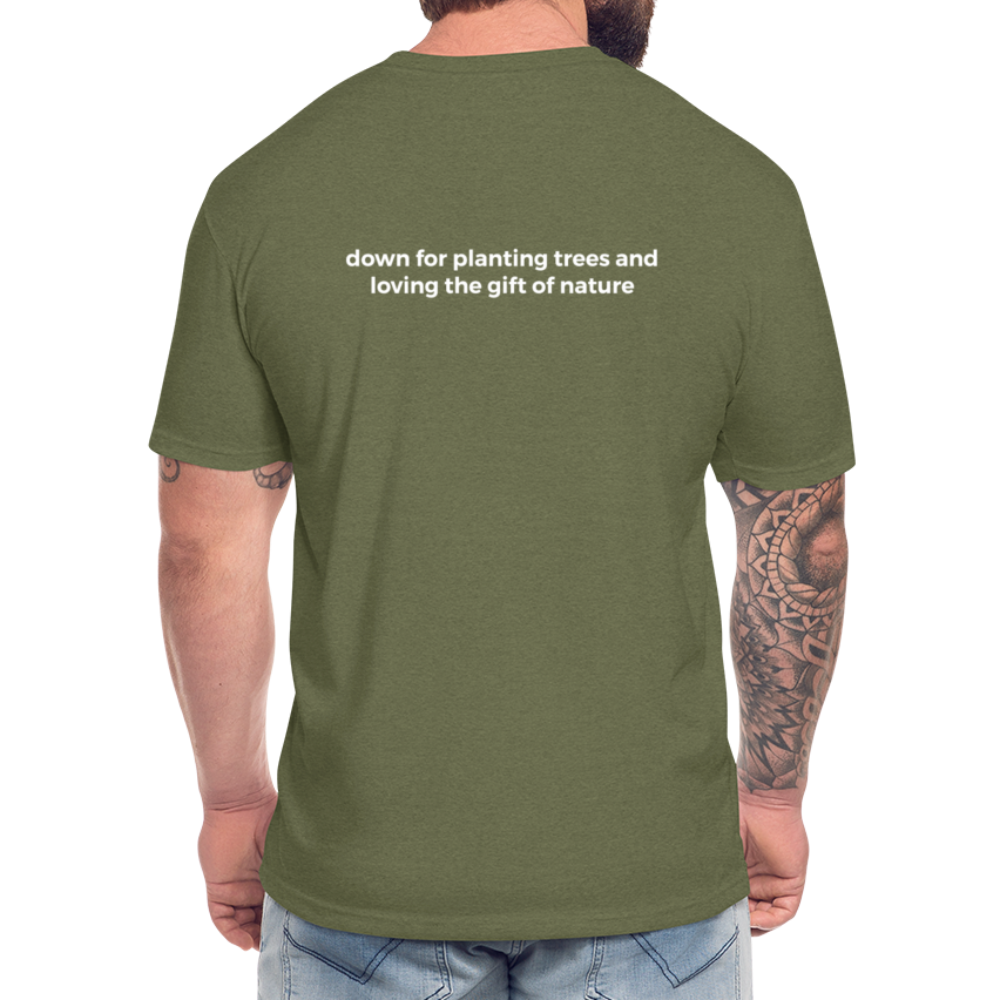 Treethugger (front & back) - Men's T- Shirt - heather military green