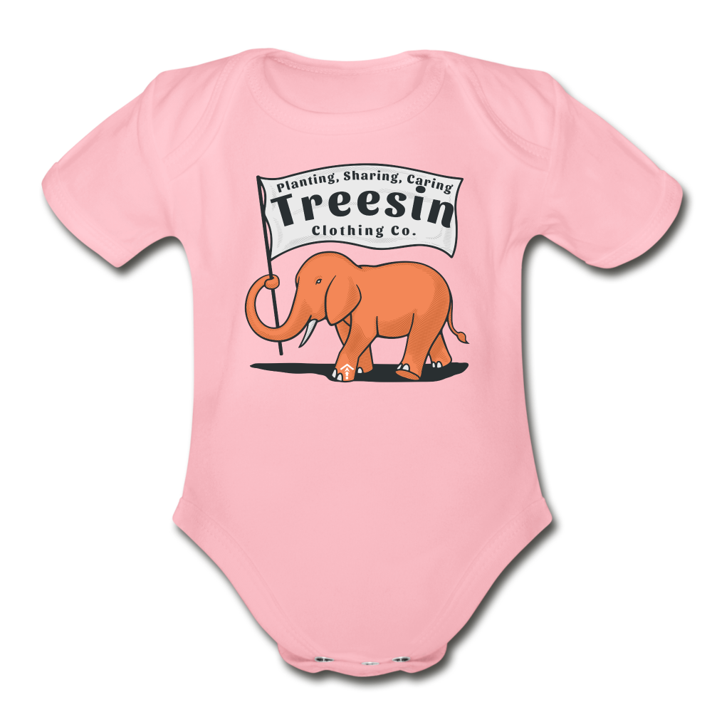 Elephant on Parade - Organic Bodysuit - light pink