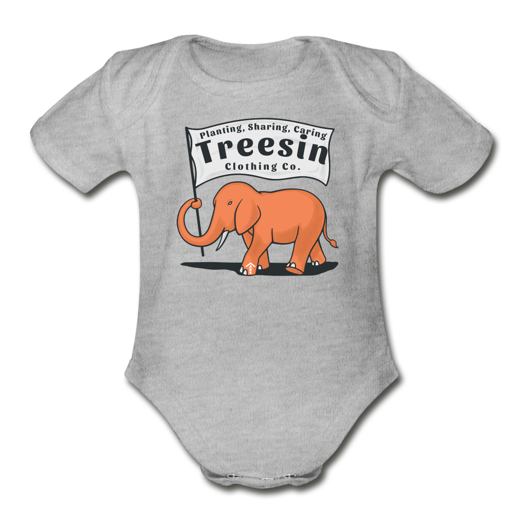 Elephant on Parade - Organic Bodysuit - heather grey