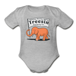 Elephant on Parade - Organic Bodysuit - heather grey