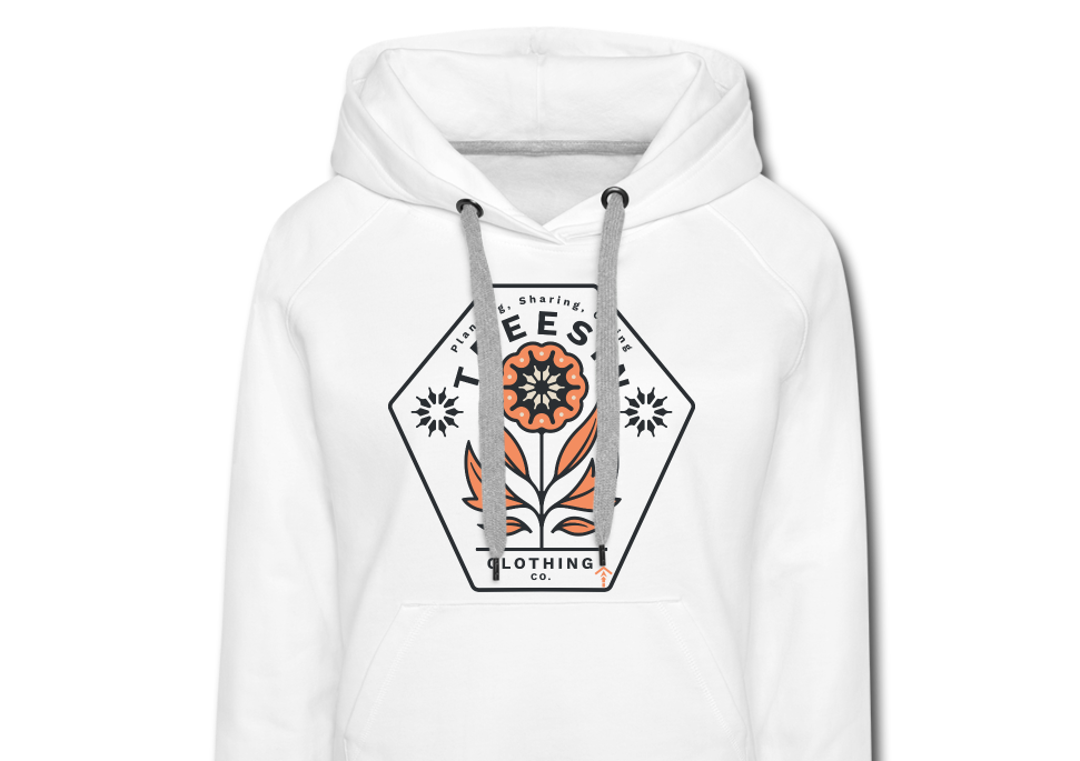 Happy Flower - Women’s Hoodie - white